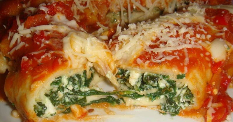 Canelones de carne y verdura